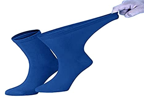 TippTexx 24 4 Paar Extra-Weite-Breite Socken für problematische Füße mit Anti-Loch-Garantie