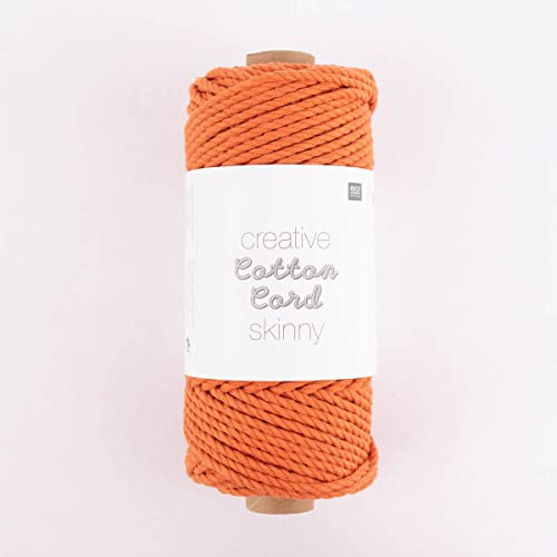 Rico Design Creative Cotton Cord Skinny 190g 55m, Farbe:009 orange