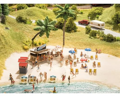 NOCH Palmen, realistische Modellbäume, 2 Stück in 15 cm und 19 cm für Spurweiten 0, H0, TT