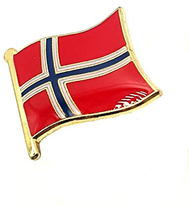 Norway Norwegian Scandinavia Scandinavian Metal Enamel Country Flag Pin Badge
