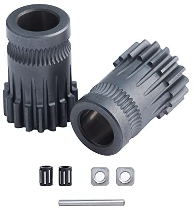 BZ 3D Dual Drive Gear Extruder Zahnrad Upgrade Kit RNC Stickstoffbasierte Ketten-Nano-Beschichtung für Prusa 3D Drucker MK2/MK2.5/MK3 Extruder für Dual Drive,Dual Gear Extruder.