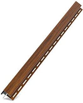 Bryza Kunststoffpaneele Nussbaum Classic Holzoptik 1,50m Wandpaneele Deckenpaneele Innen und Außen Unterdachpaneele Dachkasten Wandverkleidung (L- Ausseneckleiste 1,50m)