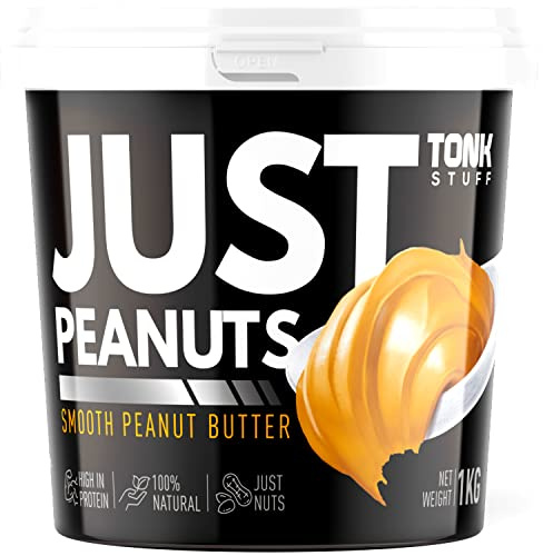 Tonk Stuff 100% Pure Natural Peanut Butter - Just Nuts - High In Protein - Performance Spread Butter - Perfect Muscle Recovery，Gym & Diet - NO Oils，No Salts，No Sugars - Vegan Friendly - Gluten Free