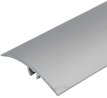 A65 50mm Anodised Aluminium Door Threshold Strip - Silver, 2.7m