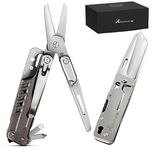 MIAOKE Multitool 6 in 1 con scatola regalo di alta qualità, cacciavite, cacciavite, cacciavite, apribottiglie, coltello da campeggio, pinza -Gentleman Black