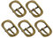 sourcing map 5 Stück Metall Rollschnalle, Gürtelschnallen Dorn Schnallen Verschluss, Oval Mittelstange Schnalle für Taschen Leder-Gürtel Schuh Geldbörse DIY, 32 x 20.2mm Messing