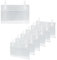 Litoexpe 20 Stück transparente Kunststoff-Etikettenhalter zum Aufstecken, Korb-Etiketten-Clips mit einfachem Knopfverschluss, Drahtregal, Preisetiketten, Warenschilder, Displayhalter (8 cm)