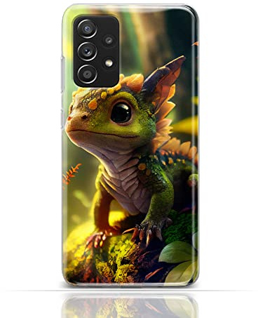 Handyhülle für Huawei P30 Lite Hülle aus Silikon/TPU für die Rückseite mit Motiv 3523 süßer Babydrache im Grünen