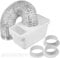 SPARES2GO Universal Vent Aluminium Hose Condenser Kit with 3 x Adapters for Tumble Dryer (1.4m)