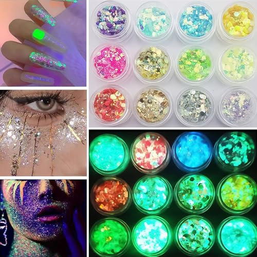 Glitter Bar Boda Purpurina Para Cara y Pelo - Maquillaje Brillos Festival 12 Colores 1 Pieza