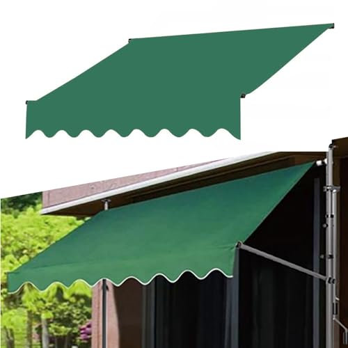 paiye Ersatz für Terrassen Klemmmarkise, Polyester Überdachung mit UV Schutz, Wasserabweisende Sonnenschutzabdeckung (Color : Green, Size : 250cm)