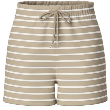 PIECES Damen Pcchilli Summer Hw Shorts Stripe Noos Bc