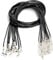 SLAXJNE Collier De Cordon De Cire 10Pcs, Collier en Cuir, Collier De Cordon Noir, Cordon De Collier Noir, Cordon De Collier en Cuir avec Boucle, Cordon Mince