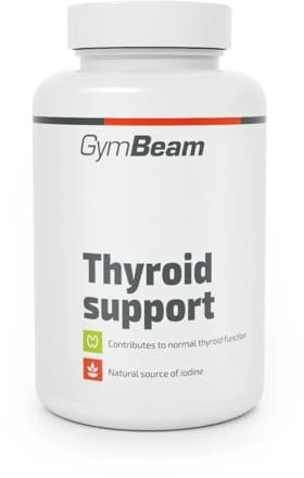 GymBeam Thyroid Support - Supplement mit Jod, Selenm Ashwagandha, L-Carnitin, L-Tyrosin und Blasentang, Unterstützung der Schilddrüsenfunktion, antioxidative Wirkung, 90 Kapseln