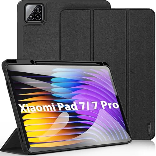 DUX DUCIS Funda para Xiaomi Pad 7 / Mi Pad 7 Pro (11,2, 2025), con Auto-Sueño/Estela, Carcasa Trasera Slim Soporte Antigolpes Cover Tableta, Negro