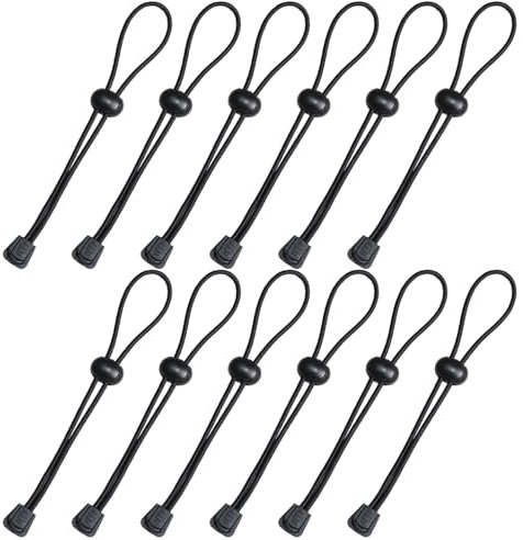 XHTXHT 12 Stück Verschlussclips für Beutel & Tütenverschlüsse, Verstellbare Clips für Angelruten, Lebensmittelbeutel, Brottüten Robust, Wiederverwendbar, Ersatz für Gummibänder/Tütenclips