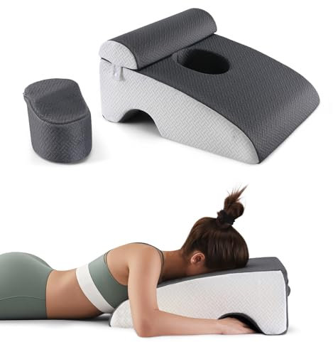 Gesichts-Down-Kissen nach Augenoperationen, Vitrektomie-Erholungsausrüstung, Massage-Gesichtskissen zum Schlafen, schaumgefülltes Kissen mit abnehmbarem Bezug (weiß)