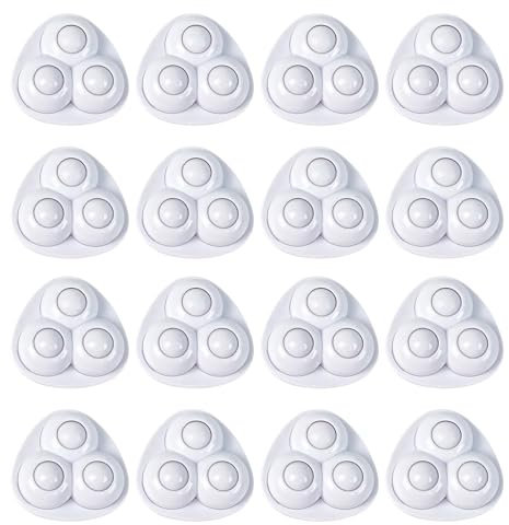 JOZMMZEOOA 16 Stücke Möbelrollen Klein,Self Adhesive Caster Wheels 360-Grad-Drehung Schwenkbare Lenkrollen Geräuschlos Kugelrollen,für Küchengeräte Mülleimer Aufbewahrungsbox (Weißes Nylon)
