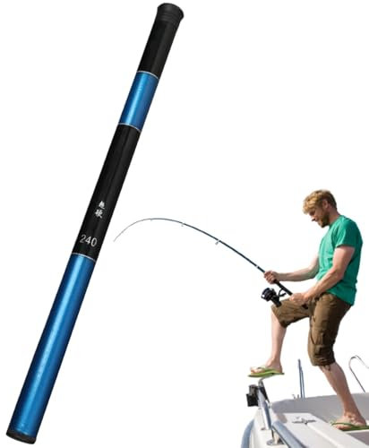 Varilla de compacta, caña de portátil - Pole de Fibra de Vidrio de caída Multifuncional - Caña de telescópica compacta, para Agua Salada y Agua Dulce