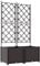 vidaXL Fioriera da Giardino con Griglia 2 pz Marrone 80x40x143 cm