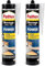 Pattex colle de montage Power, colle de construction avec forte adhérence initiale, colle forte pour matériaux absorbants, colle pour intérieur & extérieur, 1x 370 g cartouche (Lot de 2)
