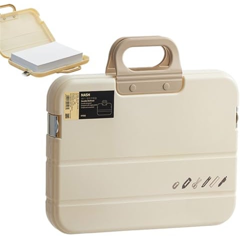 Dokumententasche mit Schloss, A4-Aktenordner, Aufbewahrungsbox, sicherer Reißverschluss, feuerfestes, wasserabweisendes Design, tragbarer Griff, schwarzer Organizer, ideal für Zuhause, Reisen