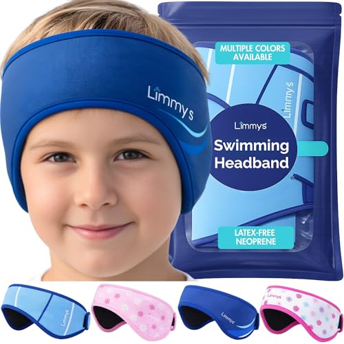Limmys Swimming Headband for Kids & Adults – Doctor-Inspired Ear Protection, Reinforced Elastic Neoprene Band, Latex-Free Child-Safe Materials, Non-Slip Comfort, Holds Earplugs Securely