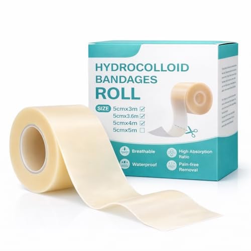Hydrokolloid Pflaster Rolle 5 cm × 3 m – Zuschneidbar für Blasen und Pickel