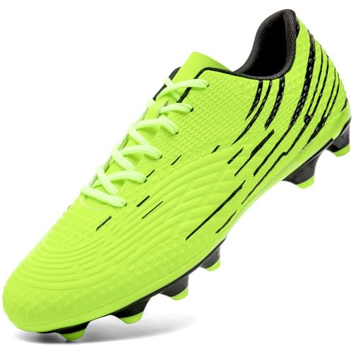DimaiGlobal Men's Football Boots Firm Ground Soccer Shoe Women's Astro Turf Trainers Athletics Sport Futsal Shoes Teenager Profession Competition Outdoor Cleats Unisex