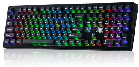 EPOMAKER X AULA F108 PRO V2 Wireless Mechanical Keyboard with Pixel Screen,10000mAh,Lubed Switch,PBT Keycap,Hot-Swap,RGB,Creamy Gasket,Custom Keyboard for PC/Gaming (Black, Reaper Switch)