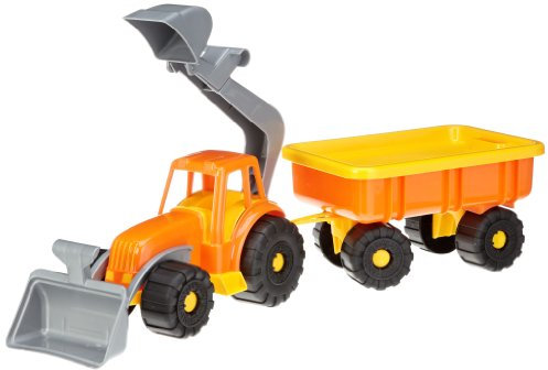 Simba 107134118 - Traktor mit Anhänger, es wird nur ein Artikel geliefert, Sieb, Länge 52cm, Sandkasten, Sandspielzeug