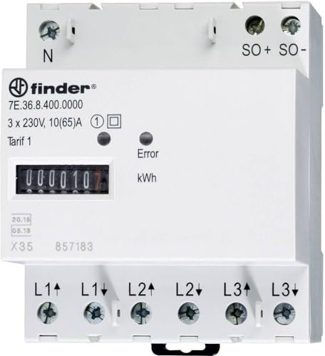 Finder 7E.36.8.400.0010 Drehstromzähler 3 Phasen