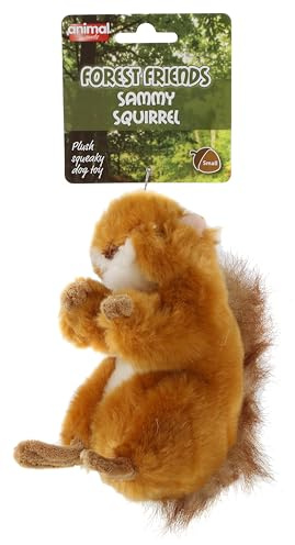 Animal Instincts Forest Friends Sammy Squirrel Plush Dog Toy, Small | Super Soft, Squeaky, Fetch & Retrieve Toy, Premium Quality Fabric