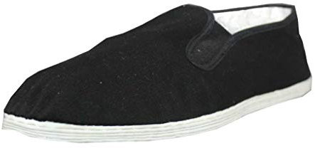 S.B.J - Sportland Tai Chi Schuhe | Kung Fu Schuhe | Slipper mit Stoffsohle | Chinesische traditionelle Peking-Stil Schuhe Gr. 47