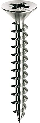 Mustad: 200 Viti Panelvit® Acciaio Inox, Testa Svasata Piana, 4x20 mm, passivate, Lubrificate Lubex®