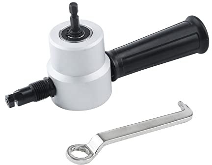 Antrader Double Head Metal Sheet Nibbler Cutter Hole Saw Drill Attachment Paperboard Package