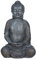 Anbobo Buddha NF13106 Steingrau Figur XL44 cm hoch Statue groß Büste Gartendekoration aus Kunststein