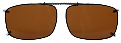 eyekepper 57x39 mm clip lunettes de soleil avec polarise verre marron