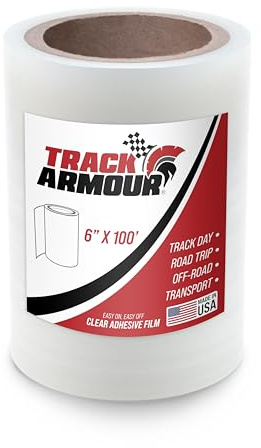TrackArmour TA6X100-6 x 100' - Temporary Track Day Paint Protection Clear Adhesive Film for Car (Includes Felt Tip Squeegee)