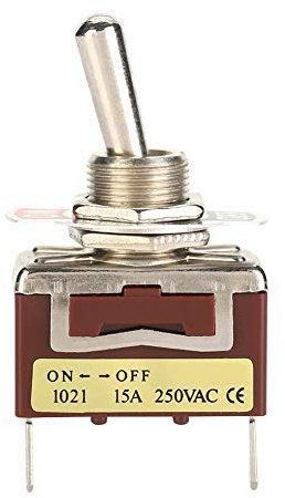 5pz 15A 250VAC Interruttore a Levetta Toggle Switch ON-OFF 2 Posizione 2 Pin Pulsante a Bilanciere Switch Interruttore a Levetta 2 Posizioni