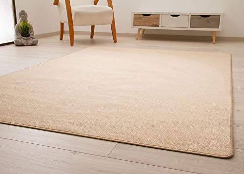 Steffensmeier Kurzflorteppich Cambridge Young | Teppich für das Wohnzimmer, Jugendzimmer in Beige, Größe: 140x200 cm