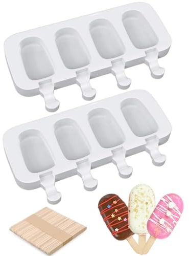 Ouddy Life Popsicle Molds Set of 2, Ice Pop Molds Silicone Cake Pop Mold
