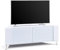 MDA Designs CORVUS Corner-Friendly Gloss White Contemporary Cabinet BeamThru Glass Doors Suitable for Flat Screen TVs up to 50
