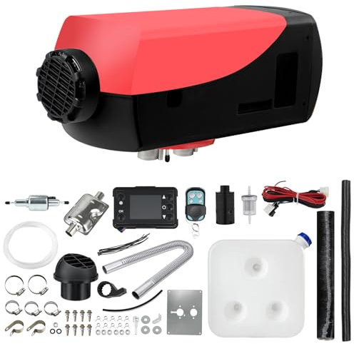 Triclicks Chauffage Diesel 12V 5000W,Réchauffeur d'air Diesel de véhicule avec LCD Moniteur,kit de réchauffeur d'air pour Les fourgonnettes, remorque de Voiture, Remorque De Camping-Car