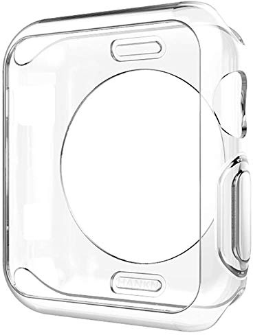 Miimall Kompatibel mit Apple Watch Serie 3/2/1 38mm Hülle, Flexible TPU Schutzhülle Stoßfest Schutz Bumper Case für Apple Watch Serie 3/2/1 - Klar