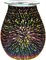 Shoze Electric Wax Melt Burner - 3D Firework Design Night Light Oil Burner Glass Essential Oil Aroma Decorative Candle Warmer Melter LED Night Lamp for Home Bedroom