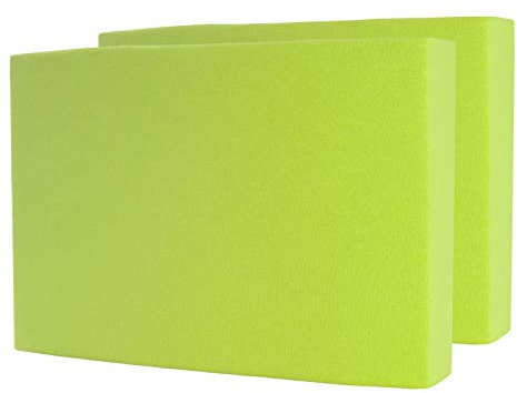 2er Set Spannbettlaken - Serie Maya Doppelpack Spannbetttuch für Matratzen bis 20cm - 90x200cm | 100x200cm, Apfelgrün, 100% Baumwolle, hochwertige Verarbeitung, mit Gummizug