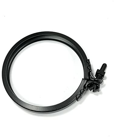 Abrazadera de bloqueo para conducto de humos de acero inoxidable prebarnizada en caliente negro D 80 mm (diámetro 80 mm)