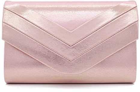 Fioeyr Stylish Faux Suede Envelop Style Bridal Wedding Evening Clutch Party Purse Hand Bag