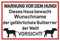 Samunshi® Aufkleber Bullterrier Warnung - Schild Sticker Hinweisschild Warnschild Vorsicht Hund 8 x 5,3cm Bullterrier Warnung schwarz